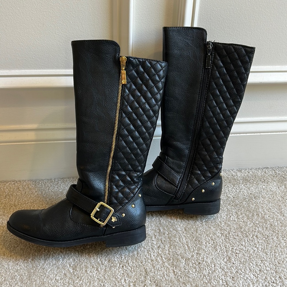 Girls Black Nina Boots Size 4m